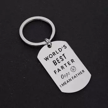 Брелок для папы, брелок для папы из нержавеющей стали от сына и дочери, подарки на день рождения отца, брелок «Помни, я люблю тебя, папа» A2