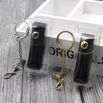 Брелок для помады из прозрачного ПВХ-материала для помады на открытом воздухе прозрачный