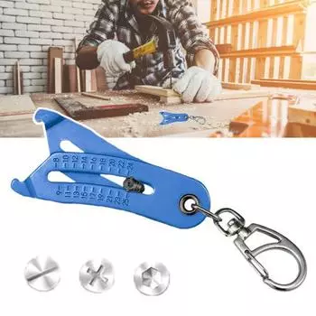 Брелок для проверки размера резьбы болтов и гаек Портативный двухшкальный дюймовый метрический идентификатор резьбы для автомобильных механических задач 1pc