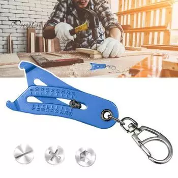 Брелок для проверки размера резьбы болтов и гаек Портативный двухшкальный дюймовый метрический идентификатор резьбы для автомобильных механических задач 1pc разноцветный