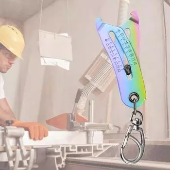 Брелок для проверки резьбы болтов и гаек Портативный двойной шкалы дюймов 1pc разноцветный