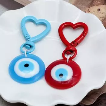 Брелок для рюкзака Lucky Eye, брелок в корейском стиле, украшения, турецкий кулон с голубым глазом для девочек красный