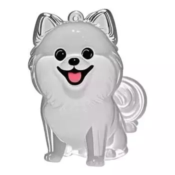 Брелок для собаки Персонализированный памятный сувенир для питомца Прозрачная акриловая оболочка Корги Померанский шпиц Бульдог Легкий брелок с породой собаки B