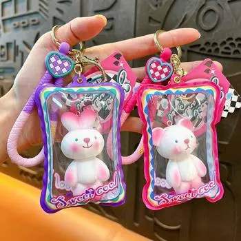 Брелок для сумки-кролика с защитой от потери, украшение на рюкзак, надувной брелок для сумки-медведя, маленькие подарки Style 2