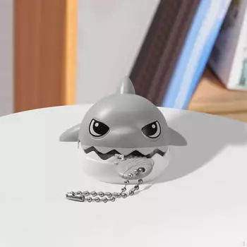 Брелок для сумки с изображением акулы, уникальный, украшение, милый, милый, кусающий акулу серый
