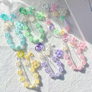 Брелок для телефона, ремни, красочные цветочные банты, сумка, ремешок для камеры, подвеска Lovley, подарок розовый