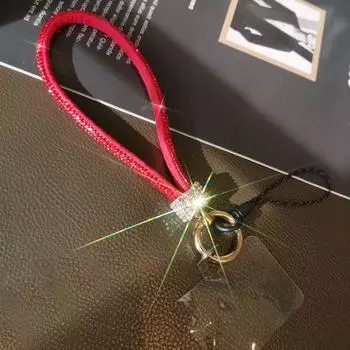 Брелок для телефона со стразами, ремешок для телефона, подвесной шнур, аксессуары для телефонов красный
