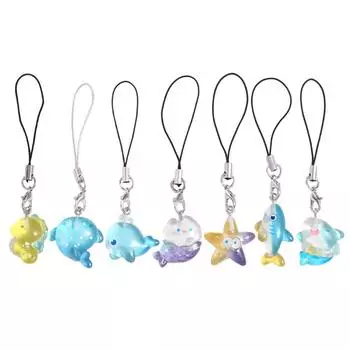 Брелок для телефона в виде рыбы Цепочка для мобильного телефона в виде морского существа Подвесная веревка для телефона Брелок в подарок fish