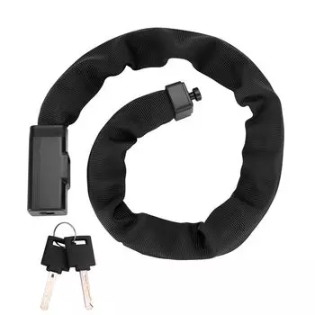 Брелок для велосипеда ROCKBROS толщиной 8 мм, велосипедный, волнистый, дорожный, кроссовый, общая длина 2 ключа, черный, замок, цепь, прочный, противоугонный, замок, противовысокий