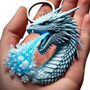 Брелок «Дыхание дракона» из смолы, ручная работа, натуральные элементы, брелок с дизайном «Дракон», многофункциональные аксессуары
