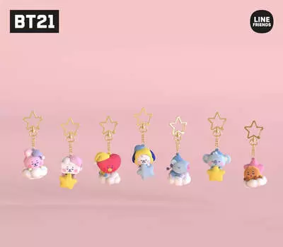 Брелок-фигурка BT21 мечта: TATA / MANG / SHOOKY / RJ, Подлинные официальные товары, 90x179x36(мм), KPOP, KBeauty, бесплатные образцы TATA