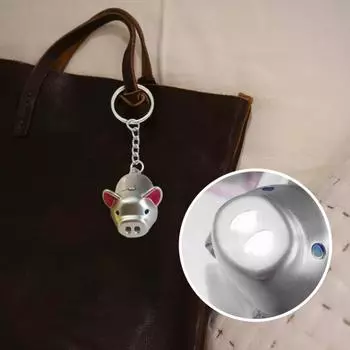 Брелок-фонарик в виде мультяшной свиньи, светодиодный звуковой дизайн свиньи, брелок для вечеринок, чулки, подвеска в виде животного, подарок