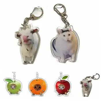 Брелок Huh Cat Goat and Huh Cat, подвеска для кошки, смущенный кот, брелок для сумки, аксессуары style 6