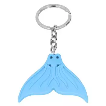 Брелок Хвост Русалки Тема Дайвинга Мягкий Силиконовый Брелок Декоративная Подвеска Хвост Рыбы Светло-Голубой