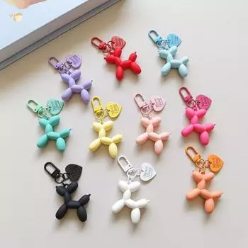 Брелок и подвеска в виде собаки из цветного акрилового воздушного шара для багажа, наушников и чехлов для телефонов