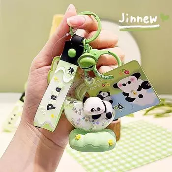 Брелок «Игривая панда в лунном свете» Красочный кулон-ночник для креативных аксессуаров для сумки