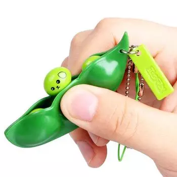 Брелок-игрушка для снятия стресса Edamame Squeeze - Infinite Decompression Pea Pod 20x15 cm