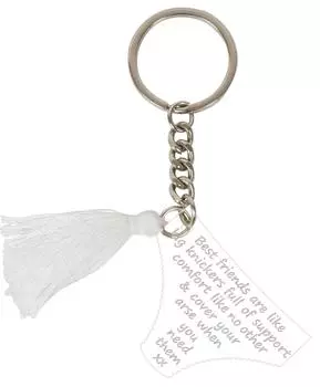 Брелок Inkdotpot для BFF с гравировкой, акриловый ключница, подарок на новоселье 4.1 Inches чистый