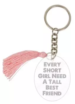 Брелок Inkdotpot для BFF с гравировкой, акриловый ключница, подарок на новоселье 4.3 Inches чистый