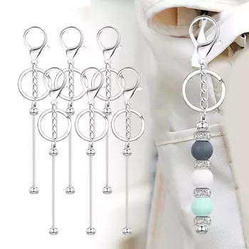Брелок из бисера, пустой DIY ремесло, металлический школьный офисный подарок, детские украшения 6pcs
