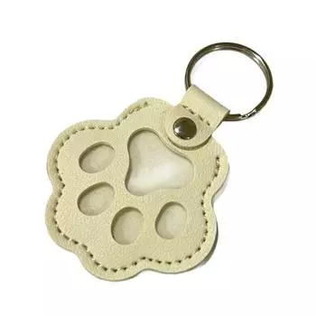 Брелок из искусственной кожи для шерсти питомца, сувенирный брелок в форме кошачьей лапы, простой в использовании, памятный брелок в память о питомце слоновая кость