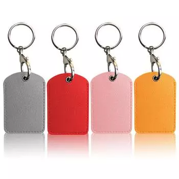 Брелок из искусственной кожи, защитный чехол, дверной замок, сумка для карт доступа, кольцо для ключей серый