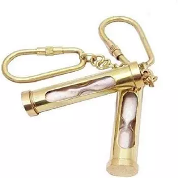 Брелок из латуни с песочными часами и песочными часами, 2 комплекта