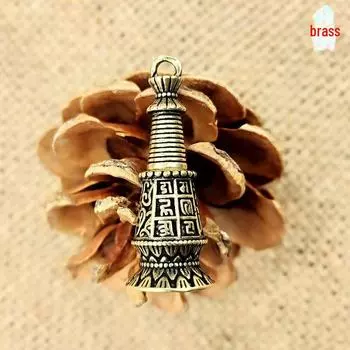 Брелок из латуни в стиле ретро Wenchang Tower: Китайский кулон из металла в форме гаву