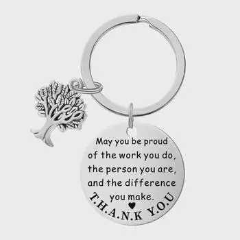 Брелок из нержавеющей стали с гравировкой — идеальный подарок для семьи, друзей и учителей за границей