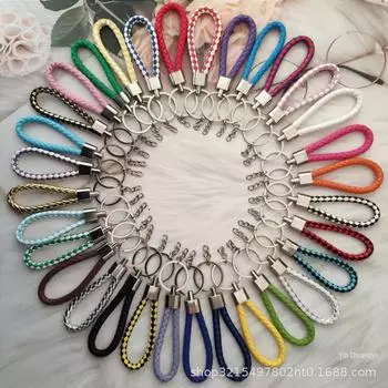 Брелок из плетеной кожаной веревки с подвеской в виде куклы - модный и креативный аксессуар