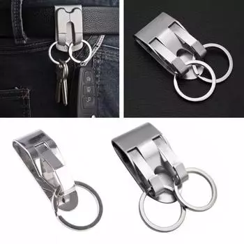 Брелок из прочной нержавеющей стали с быстросъемным ремнем, держатель для ключей на пояс, брелок для ключей, крючки для ювелирных изделий Style 2