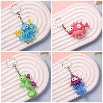 Брелок из ПВХ в виде осьминога, морской рыбы, каракатицы, морского конька, мужской/женский A