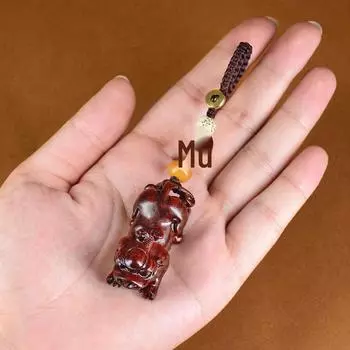 Брелок из розового дерева Pixiu: Креативная подвеска в виде автомобиля и сумки для мужчин и женщин