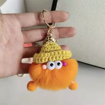 Брелок из шерсти кролика Рекс, плюшевый эльф, брелок для ключей от машины, кулон в виде знаменитости из Интернета, плюшевый подарочный кулон для куклы