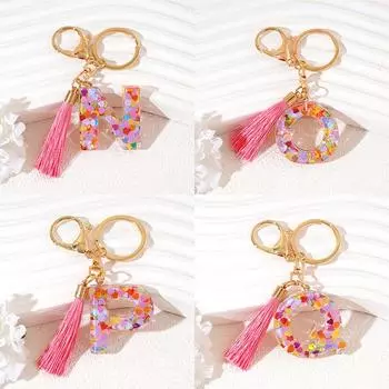 Брелок из смолы с буквами AZ 26, инициалами, бабочкой, кисточкой, подвеской, брелоком, изысканным украшением для рюкзака, аксессуарами, подарками K