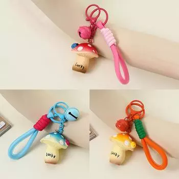 Брелок из смолы в виде гриба из мультфильма, симпатичная сумка, подвесное украшение, креативный брелок, украшение для рюкзака, аксессуары, подарки красный