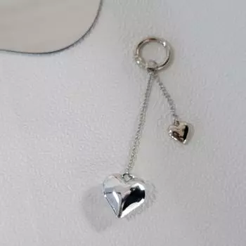 Брелок из сплава ручной работы, большой 3D кулон в виде сердца, брелок, изысканный ремешок для телефона, ювелирный подарок для друзей и близких