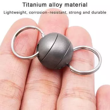 Брелок из титанового сплава с мини-вращающейся пряжкой и разъемом Wind Bell, брелок из нержавеющей стали, инструмент для быстрого снятия