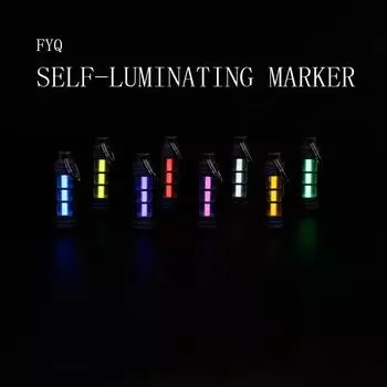 Брелок из титанового сплава с тритиевой трубкой, самосветящаяся тритиевая трахея, подвеска 3,5 * 25 мм, съемный тритий оранжевый