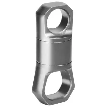 Брелок из титанового сплава, универсальный брелок, вращающийся на 360 градусов