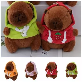 Брелок Капибара плюшевая подвеска мягкая кукла Капибара плюшевая кукла подарок на день рождения зелёный