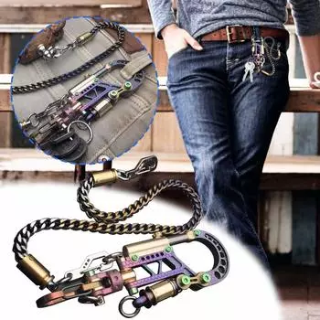 Брелок-карабин-болт Evo / База + 2 маленьких титановых карабина One Size