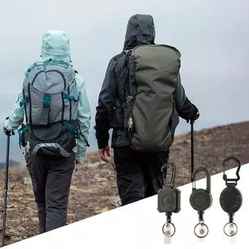 Брелок-карабин с магнитной присоской и выдвижным тросом, сверхпрочный брелок с пряжкой из цинкового сплава, брелок B