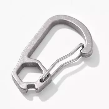 Брелок-карабин сверхлегкий Ti 10 г прочный и элегантный брелок-карабин для ключей и double ring