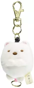 Брелок-катушка Sumikkogurashi Plush Polar Bear AB03101 San-X белый