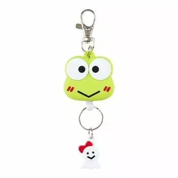 Брелок-катушка в форме лица Sanrio KEROKEROKEROPPI, талисман KEROKEROKEROPPI 13,5 x 4,2 x 1,8 см, персонаж 169382