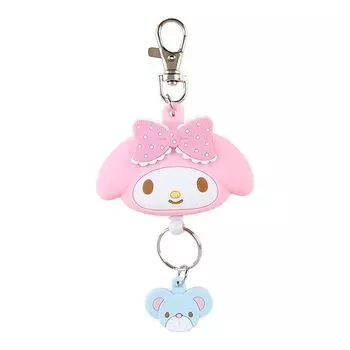 Брелок-катушка в форме лица Sanrio My Melody Key Mascot My Melody-chan My Melody 13,4 x 6,5 x 1,8 см Персонаж 168653