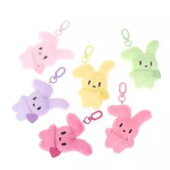 Брелок Kawaii Plush Rabbit, милый мультяшный кролик, брелок в форме сердца, милая сумка, подвеска, украшения, держатель для ключей от машины для девочек, подарки