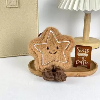 Брелок Kawaii Stars Cookies Plush, милая мягкая кукла, брелок для ключей от машины, симпатичная сумка, подвеска, украшение, подарки для пары