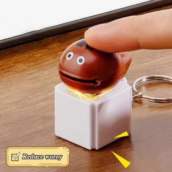 Брелок-клавиатура Fidget со звуком и светом для снятия стресса, электрическая деревянная рыба, ананас, банан Fish